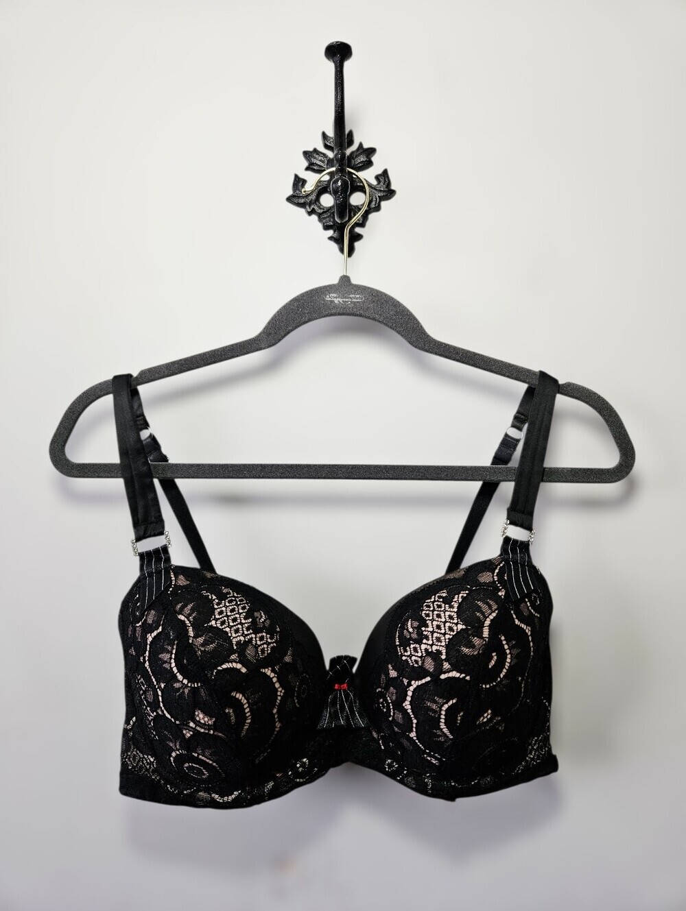 Pleasure State Lace Push Up Bra Size 34E Black